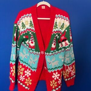 Festive Red Christmas Sweater